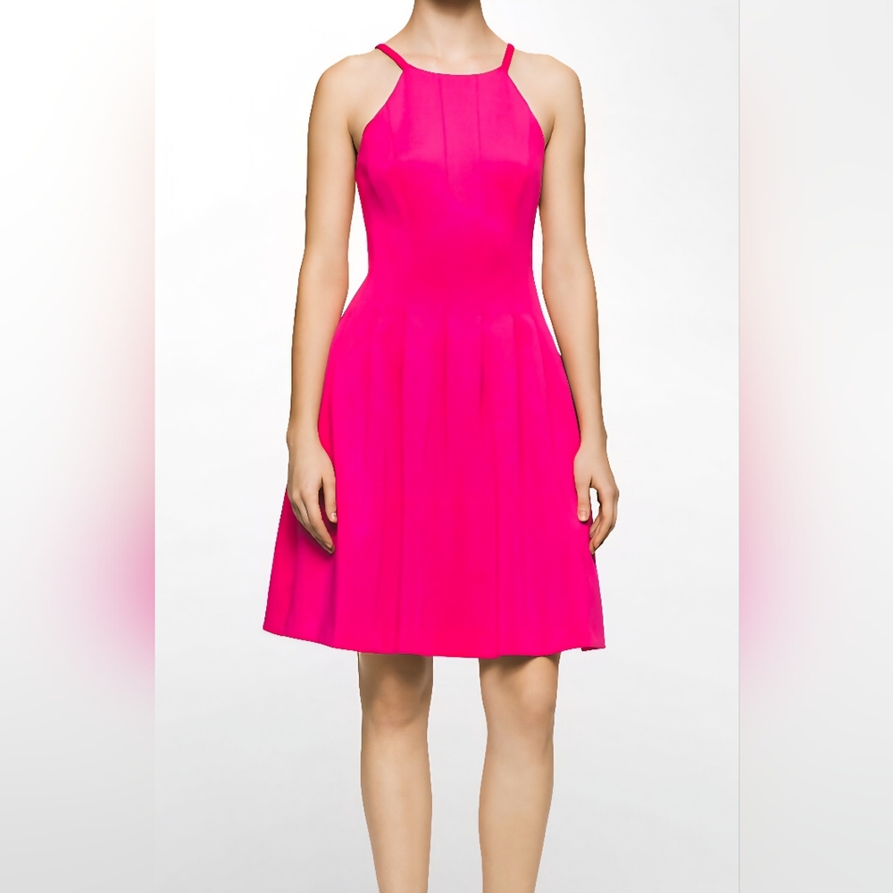 Calvin Klein Pink Fit and Flare Strapless Dress